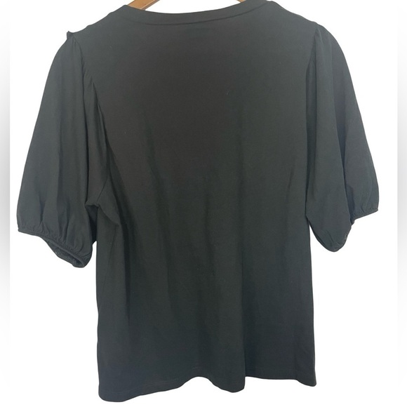 J Crew black blouse, cute neck like and puffy sleeves. Classic & feminine! - Picture 2 of 5